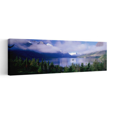 St Mary Lake, Glacier National Park, Montana, Usa Abstract Contemporary Forest Landscape Wall Art
