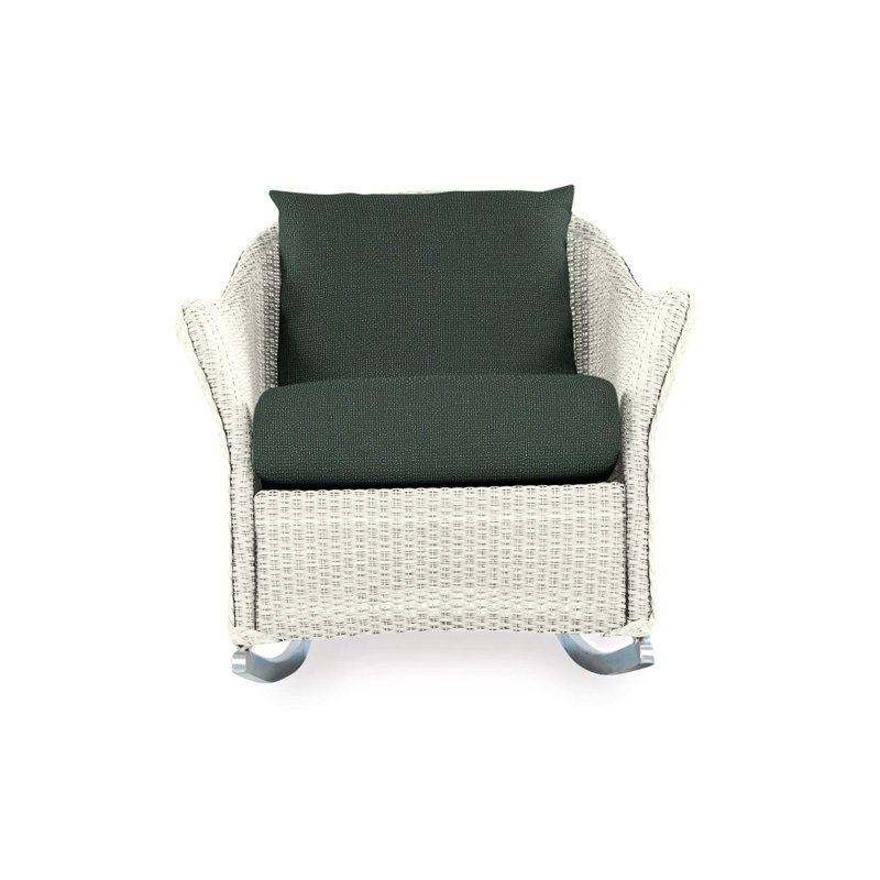 Weekend Retreat Outdoor Rocker Chair, Sandberg Pewter, Ivory
