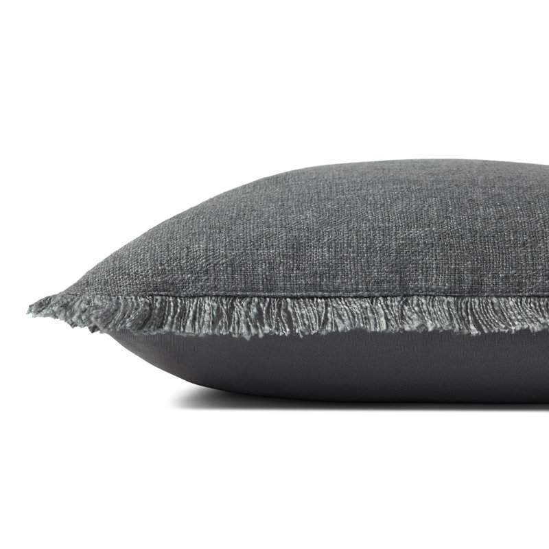 Amber Lewis x Loloi Sable Pillow, Blue, 22" x 22", Pillow Cover Only - No Insert