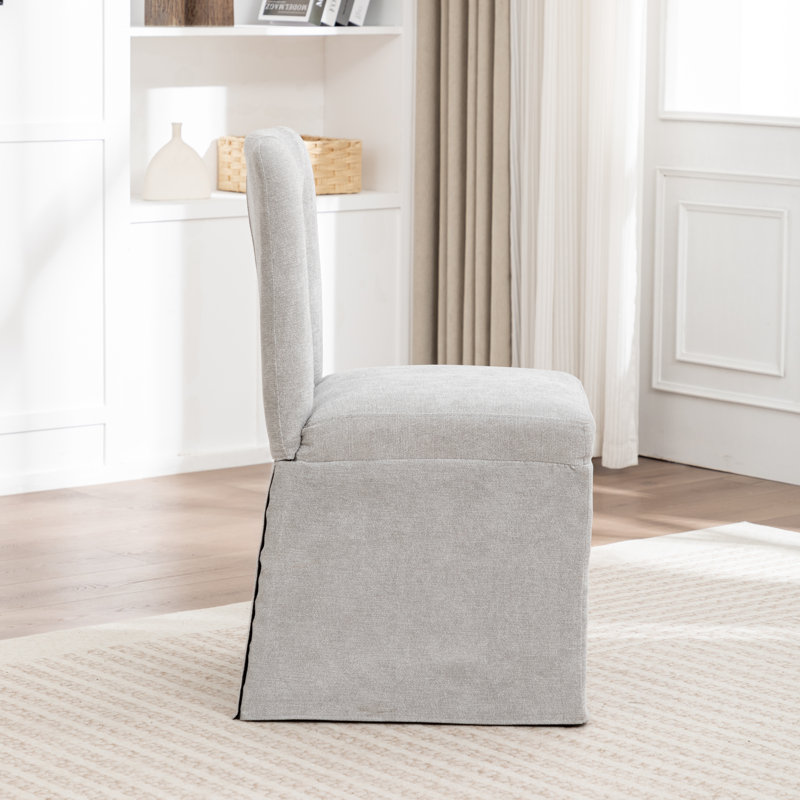 Ensemble de 2 chaises de salle à manger modernes en tissu - siège et dossier rembourrés, chaises d'appoint rembourrées sans accoudoirs