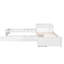 Lit plateforme simple en L blanc avec lit gigogne, tiroirs et bureau - Options de rangement polyvalentes-270266511