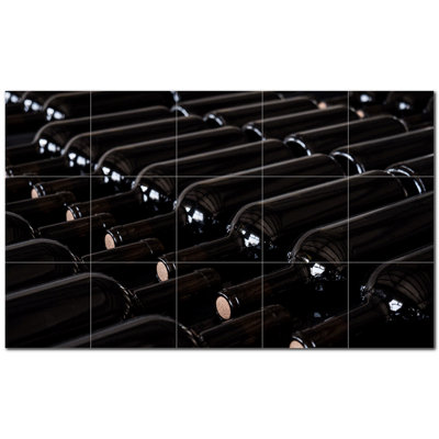 Wine Photo 4.25'' x 4.25'' Satin Ceramic Decorative Mural