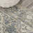 Pavel Distressed Medallion Low-Pile Machine-Washable Blue/Cream Rug-172294415