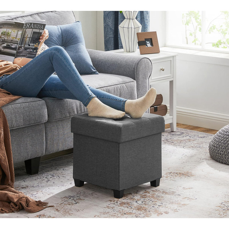 Cube Storage Ottoman(Dark Grey)