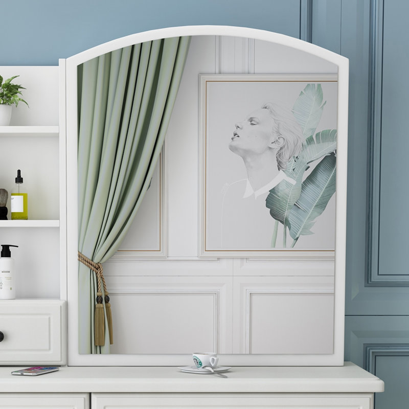 MIRROR FOR MAKEUP TABLE, Multiple Storage Space, Makeup Vanity