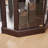 Lighted Corner Curio Cabinet - Elegant Glass Display Case For Living Room & Bar Storage - Perfect For Antique Collections & Wine - Includes Built-In Lighting -2014193887