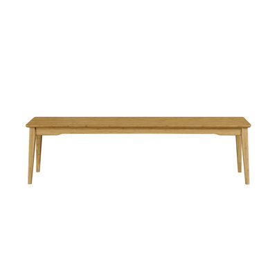 Banc Mid-Century moderne en bois massif Lacey