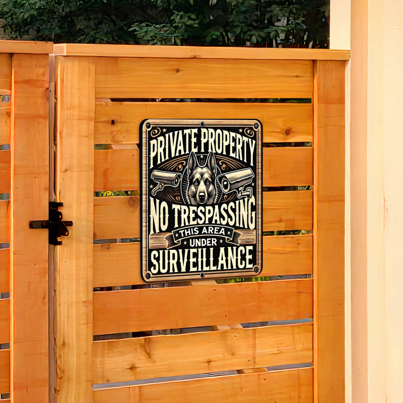 Panneau d'avertissement en bois propriété privée