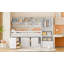 Lit mezzanine simple en bois avec grand rangement, bureau sous le lit et amp; Tablettes - spacieuses Robuste-211829858-211829884