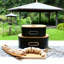 Boîte à pain moderne avec couvercle en bambou et fenêtre, contenant à pain (noir)-395502164