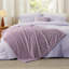 Ensemble d'édredon complet pour lit 5 pièces - lit dans un sac avec jeté en polaire et coussin décoratif, ensembles d'édredon légers, literie toutes saisons, gris foncé-105526949-105526955