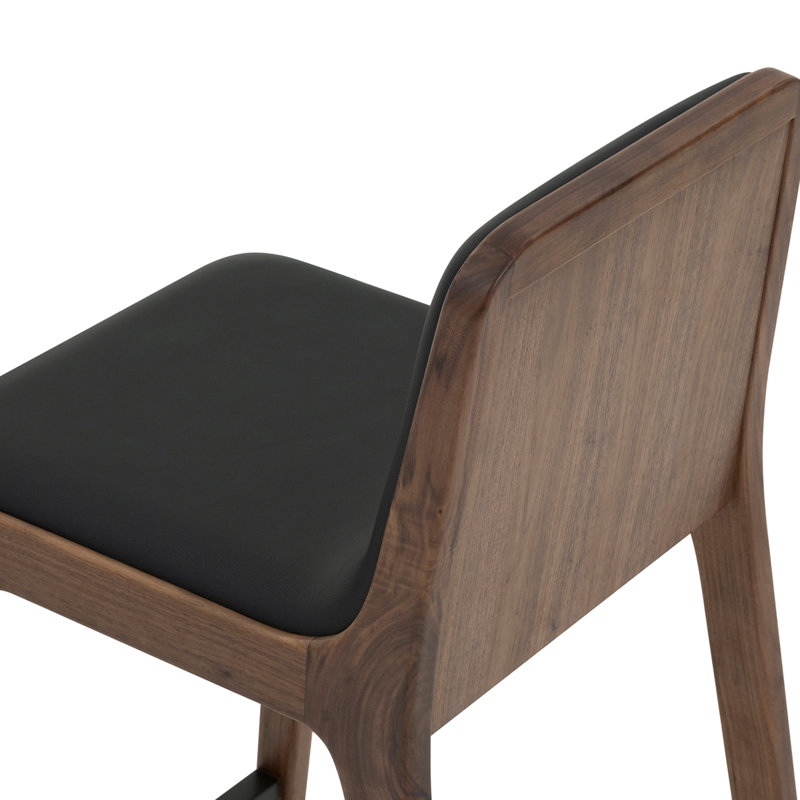 Tabouret de comptoir Florent, Noyer / minuit / bronze foncé