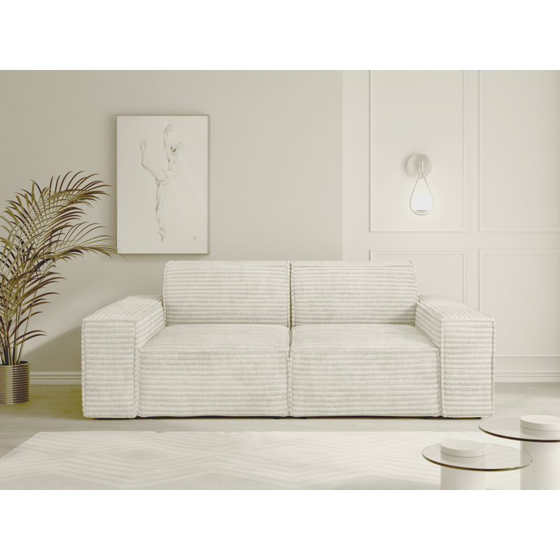 Mathushan 2 Seater Loveseat, Ecru