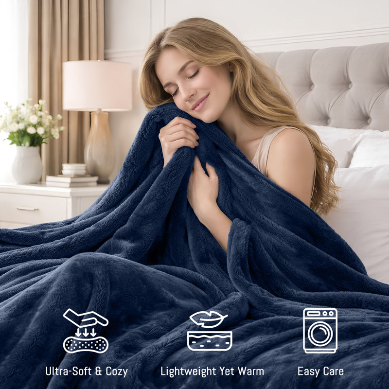 Machine Woven Throw Blanket, 150cm x 130cm