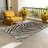 Area Rugs for Living Room: Modern Washable Rug - Abstract Black and Cream White Rug for Bedroom Dining Room Office Playroom Nursery Home Decor - Nonslip Non-Shedding Striped Rugs-198004706