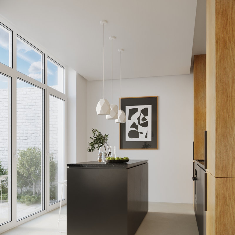 1 - Light White Drum Pendant