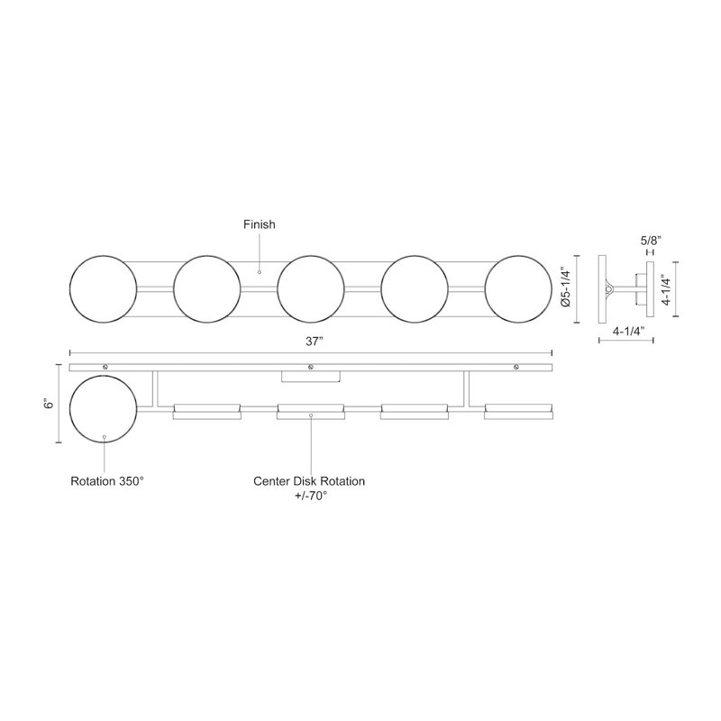 Novel 5 - Light LED Bath Bar