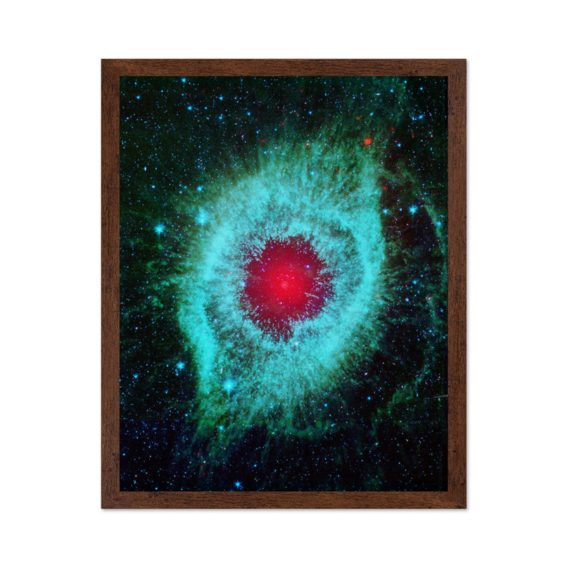 Nebula Galaxy, Poster, 11"H x 14"W, Brown Framed