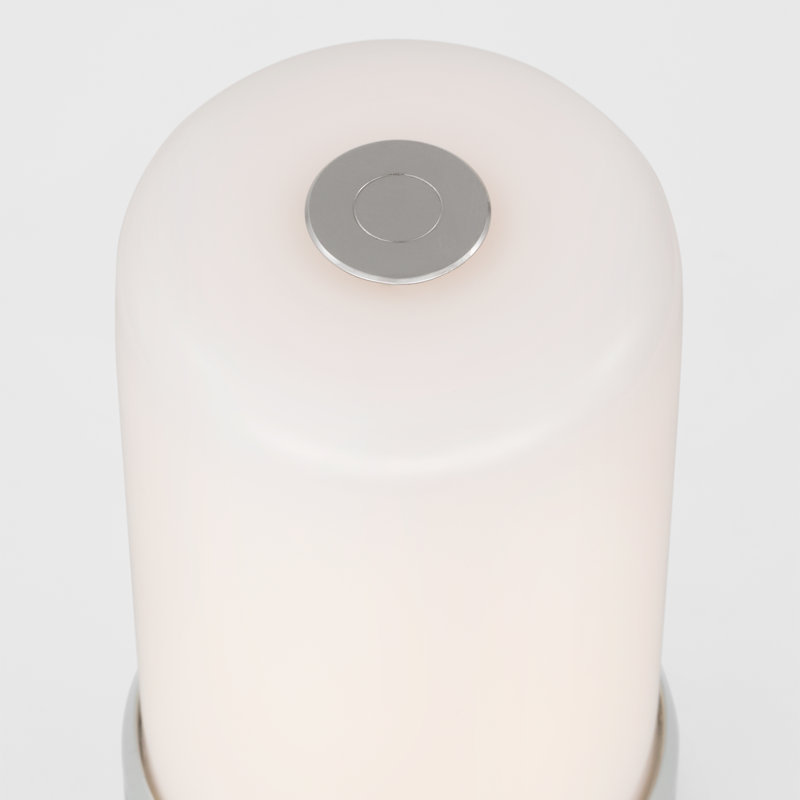 5.5" 250 Lumen R41 Module in Nickel with White Glass, 4" H x 2" W x 2" D