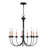 Analycia 8 - Light Steel Dimmable Chandelier