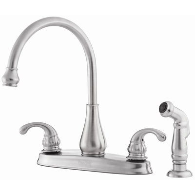Treviso Double Handle Kitchen Faucet with Side Spray