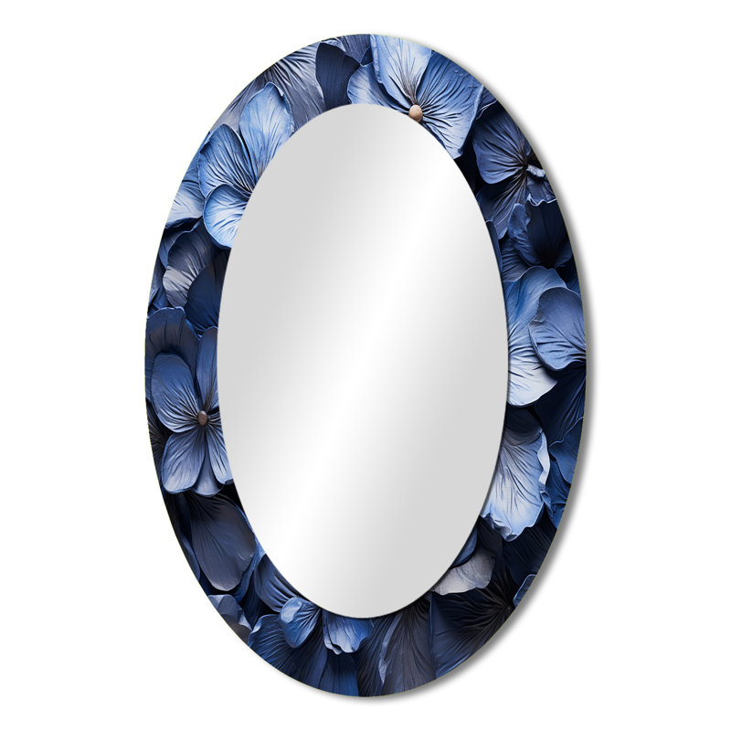Miroir mural bleu traditionnel Adorned, 36" H x 24" W