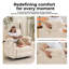 Fauteuils inclinables et pivotants électriques Veya avec appui-tête et accoudoirs réglables, avec fonctions de massage et de chauffage-295032910