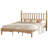 Retro Style Platform Bed with Gourd Shaped Headboard-473385977-473385978