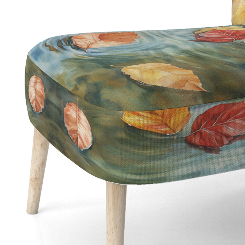 Chaise rembourrée Leaves - Floating Leaves on Still Water I - Chaise d'appoint, Chaise d'appoint sans accoudoirs