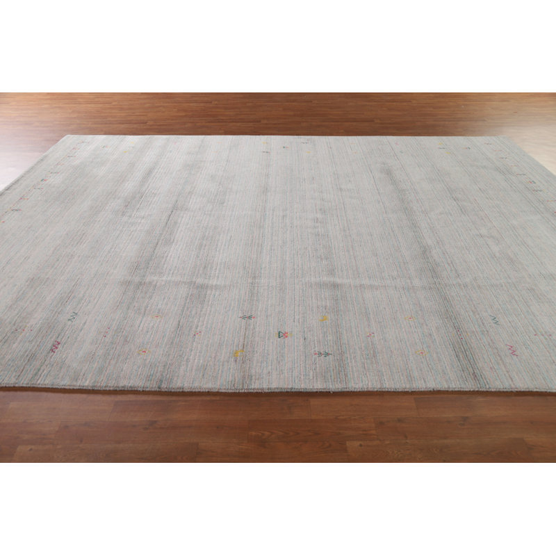 Striped Gabbeh Indian Area Rug 9x12