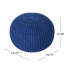 Pouf tricoté en bleu marine et coussin de sol, capacité de poids de 200 lb, pièce décorative en coton ou à utiliser, accessoire-1385484913
