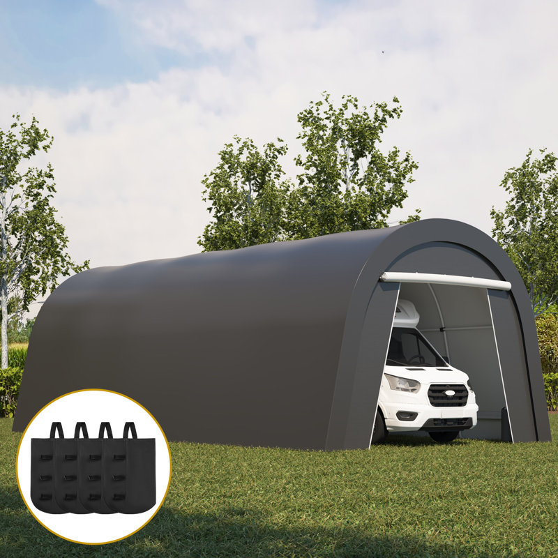 Abri d'auto 12 'x 25' avec 4 sacs en tissu