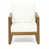 Coussin blanc / structure en teck sélectionné