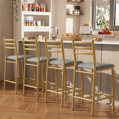 Iron Dining Chair in Gold