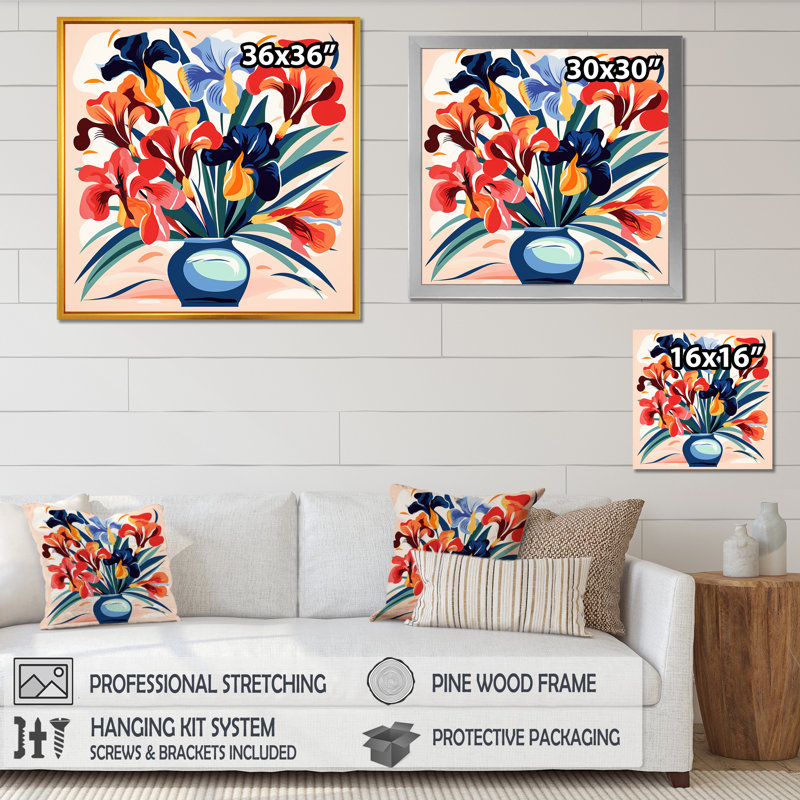 Art mural Henri Matisse, Toile tendue, H 30 po x l 30 po x P 1,5 po