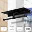 Porte-papier hygiénique noir mat avec tablette-128766907