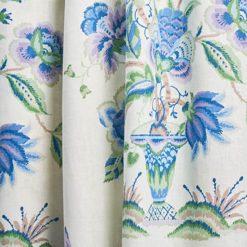 Tissu en lin Ashford, Bleuet / lilas