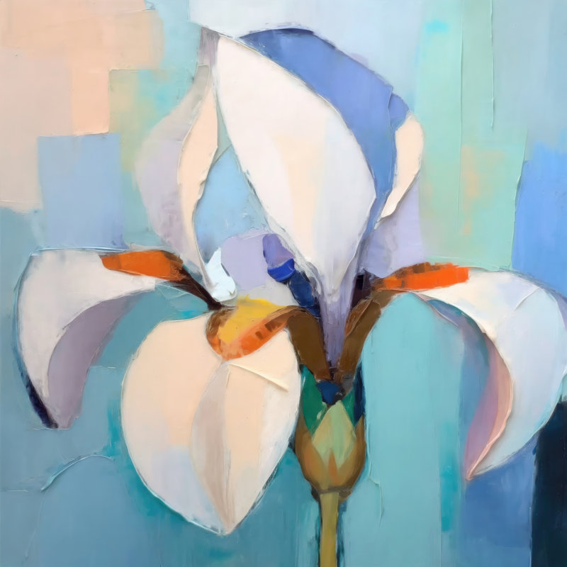 " Iris 3 ", 24" H x 24" W