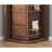 72.83" Walnut Rotating Dressing Mirror Storage Corner Cabinet