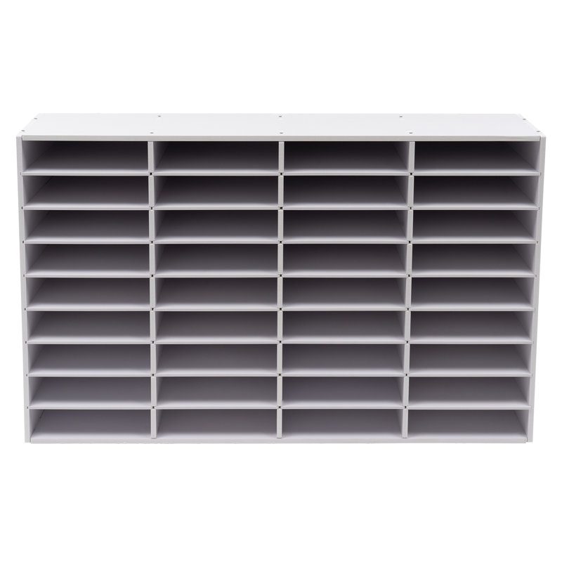 Zahkai 36-Grid Desktop File Holder, White