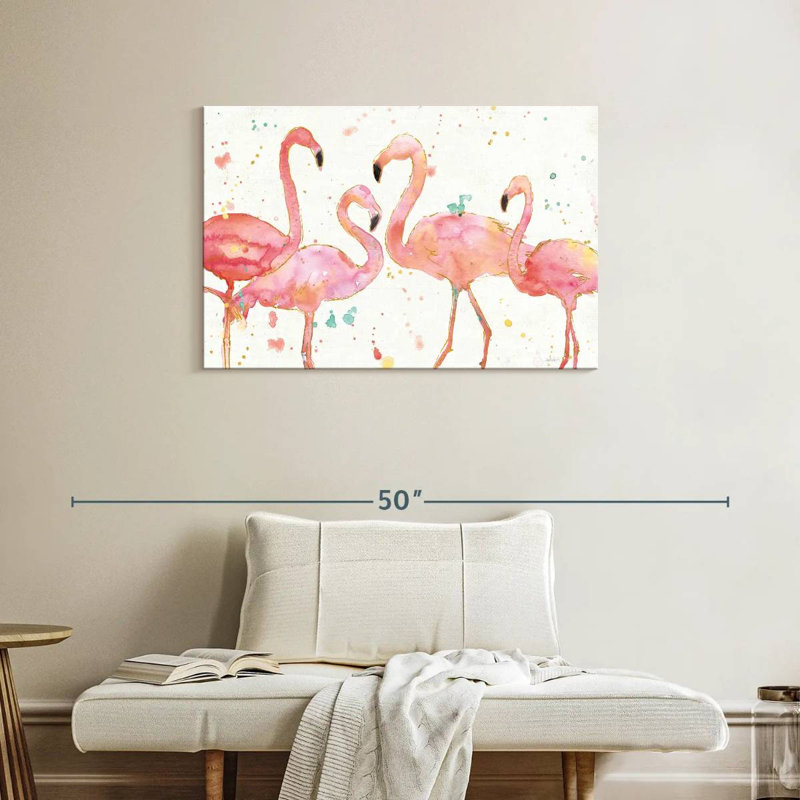 Flamant rose I, H 24 po x l 36 po