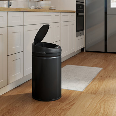 HOMCOM 30L Sensor Bin with Soft-Close Lid Automatic Touchless Kitchen Black