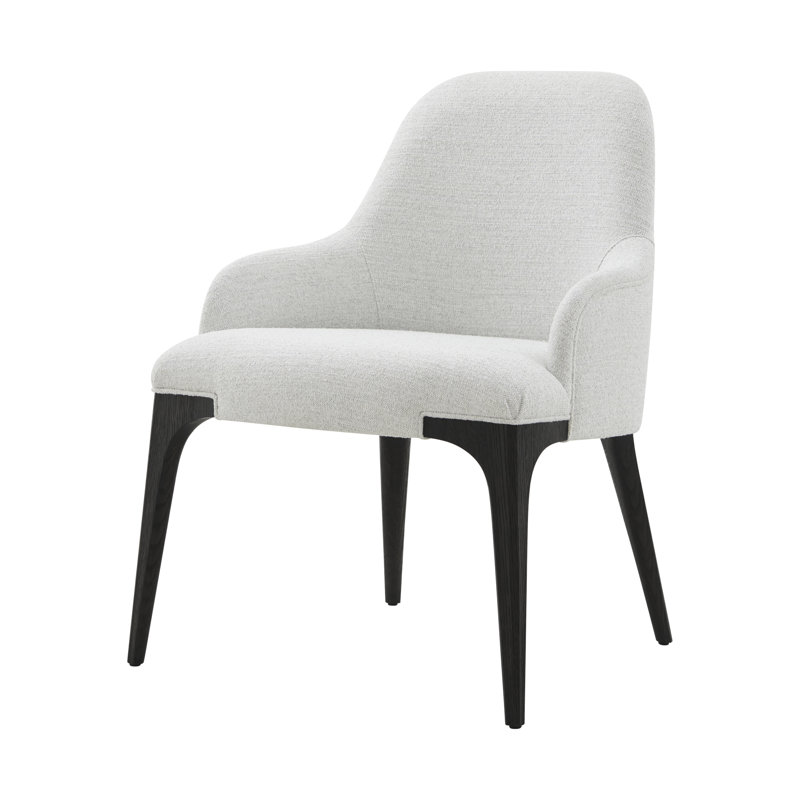 Chaise avec accoudoirs en tissu Rome