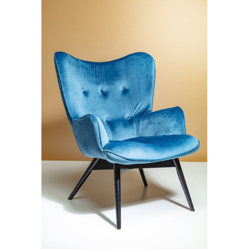 Armchair Vicky, Black, Blue