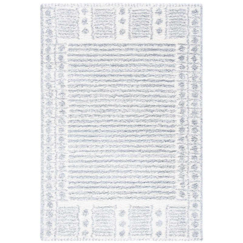 Madrina Southwestern Gray Area Rug, Rectangle 9' x 12'