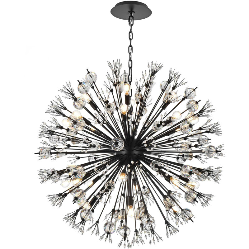 Étoile ronde en cristal Vera Vera 38 po Hudspeth, Noir
