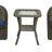 Auryanna Rattan Outdoor Furniture 2 Swivel Chairs with Waterproof Coushions and Glass Top Table Set-425536687-425536675