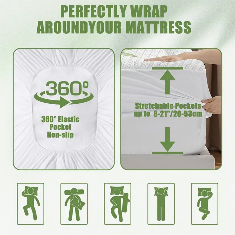 Mattress Topper,Extra Thick Mattress Pad Cover For Back Pain,With Pillowcase&Eye-Mask,Cooling Mattress Protector With 8-21 Inch Deep Pocket