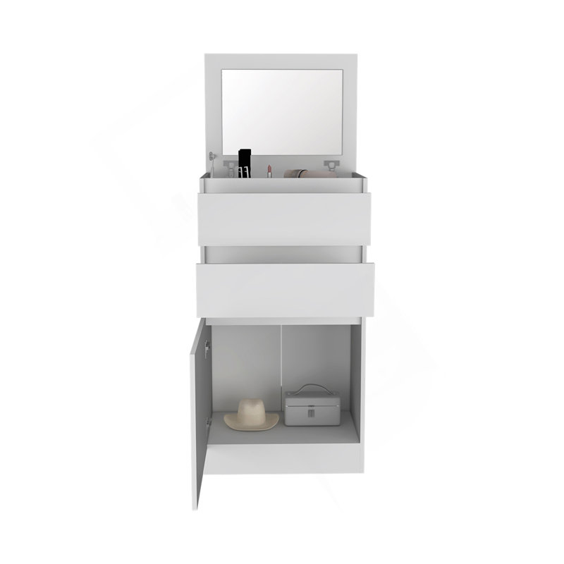 Commode 2 tiroirs Cassel - blanc