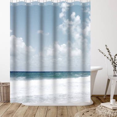 Ocean Shower Curtain Set + Hooks East Urban Home Size: 69 H x 105 W